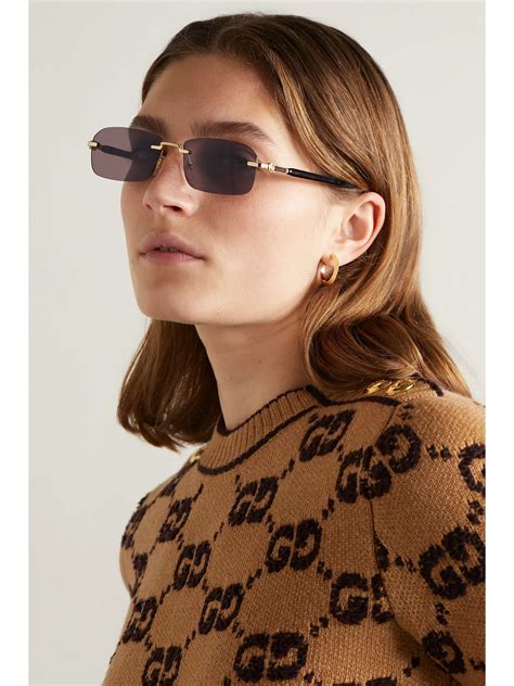 rectangular frame sunglasses gucci